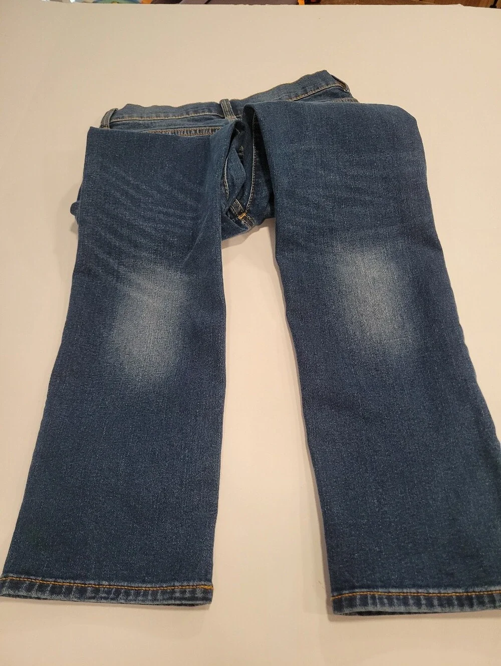 Gap Boys Denim Regular Stretch Straight Jeans Size 12 Adjustable Waistband